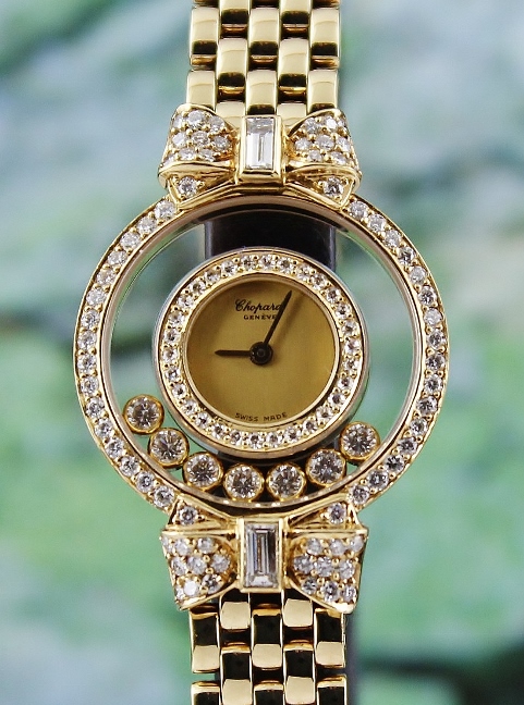 (image for) Chopard 18K Solid Yellow Gold Happy Diamond Watch